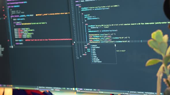 Coding Javascript Computer Programming Code Using AI. Close Up. Web ...
