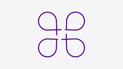 Minimalist Abstract Line Art Drawing Loop Animation