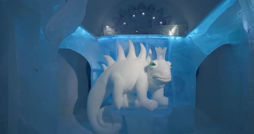 Ice sculpture at Jukkasjarvi Icehotel, Sweden