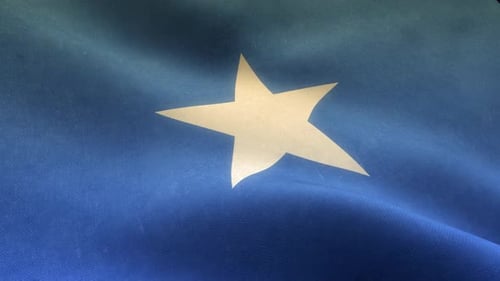 Realistic Waving Flag of Somalia Animation