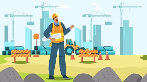 Engineers Working On Construction 4K