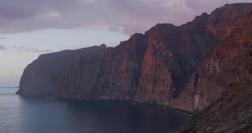 Acantilados de Los Gigantes - Cliffs of the Giants at sunset, Tenerife, Canary islands, Spain
