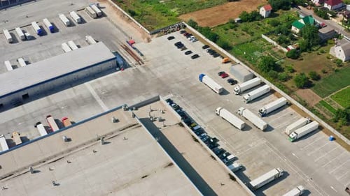 Transport Industry Aerial Cargo Business View Truck Technonlogy Logistic