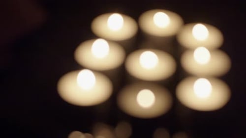 Close Up of Soft, Warm Candlelight