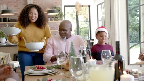 Family Shares Holiday Meal at Home