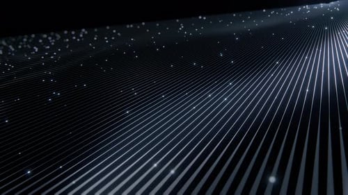 3D-Renderer abstrakter Luxus-Hintergrund mit eleganten leuchtenden Linien und Partikeln