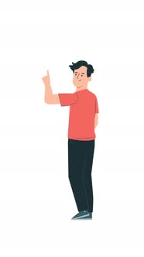 Man Pointing Finger Background Vertical