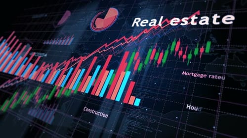 Real estate investment charts and graphs diagram