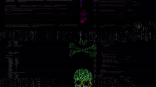 Cyber Crime Hacking Attack System Virus or Internet System Crash Hacking Concept Computer Virus