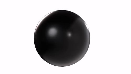 Animated Rotating Black Bowling Ball 3D Render Loop