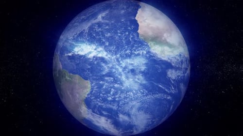 Rotating Earth Animation with Day and Night Transition