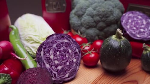Colorful Assortment of Fresh Vegetables on Display