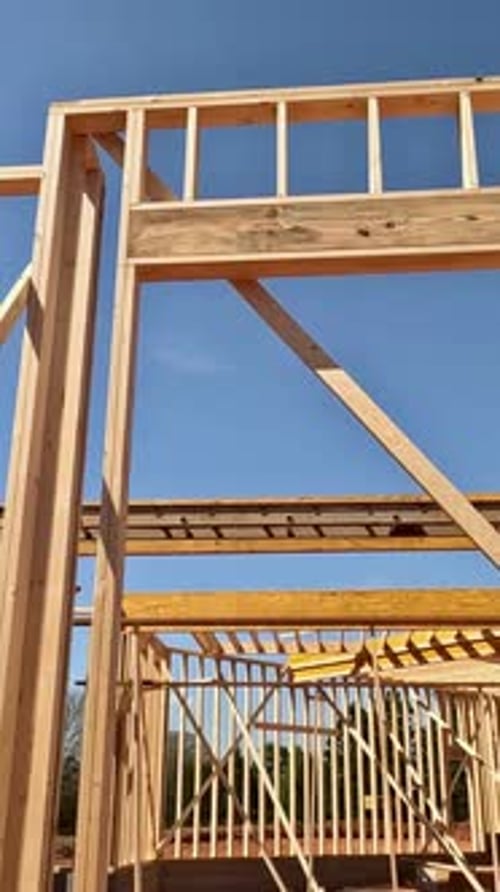 Beam Stick Home of Layout Joists Trusses Was Constructed with Wooden Framework