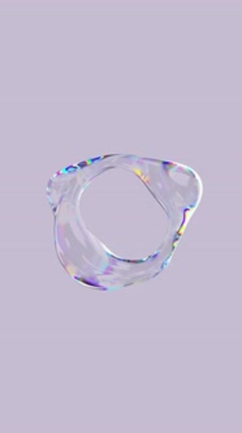 Abstract Iridescent Ring Morphing Seamless Loop Animation