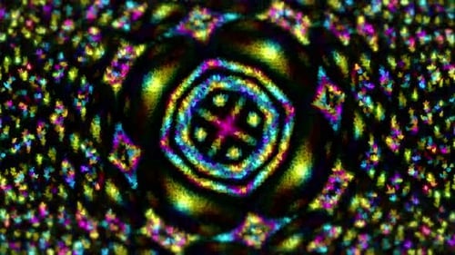 Colorful Abstract Animation In Kaleidoscope Style 04. 4 K