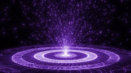 Hud Circle With Glowing Particle, purple color Futuristic Hud Interface, High Tech Technology Backgr