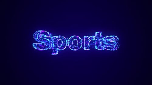 Animated Digital Sports Title Reveal in Neon Style