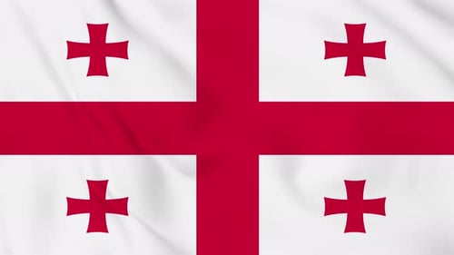 Realistic Waving Flag of Georgia Animation