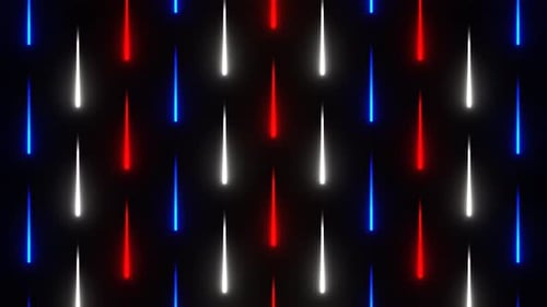 Red And White And Blue Neon Lights Drops Background Vj Loop In 4K