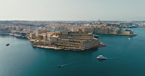 Aerial View Fort of St Angelo on the Island of Malta