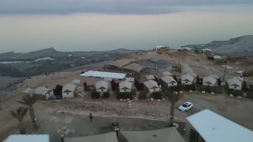 Desert Coast Resort Aerial at Sunset