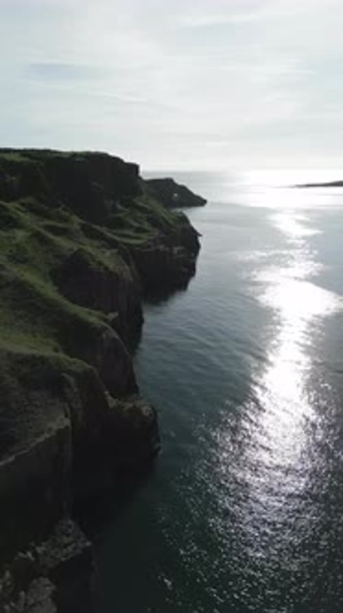 Aerial video of the Gower Peninsula, Glamorgan, South Wales, UK