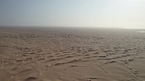 Infinite Sand Dunes in Namib Desert Drone View