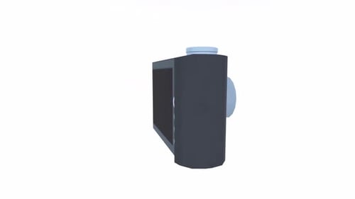 Rotating Modern Digital Camera 3D Animation