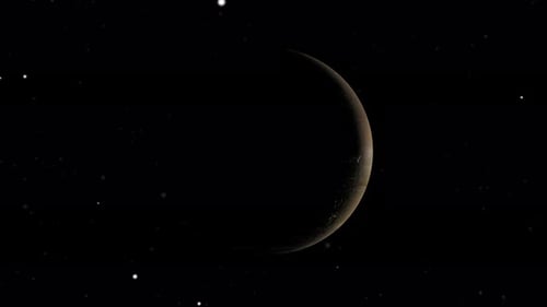 3D Rendered Gas Giant Planet Rotation in Deep Space