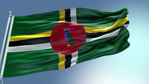 3D Realistic Waving Flag of Dominica