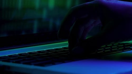 Intriguing Cybersecurity Scene With Encrypted Data Display