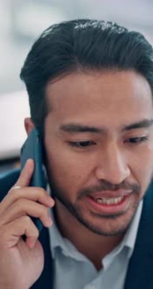 Phone call, watch and businessman in office for negotiation, deal or contact for investment