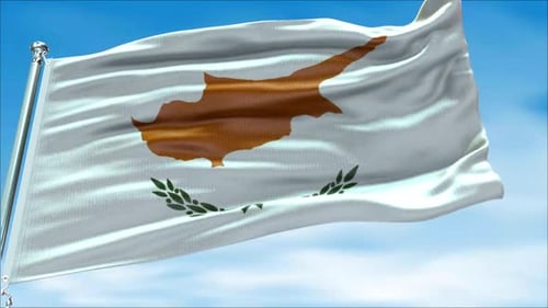 Cyprus Flag in High-Quality Wave Animation