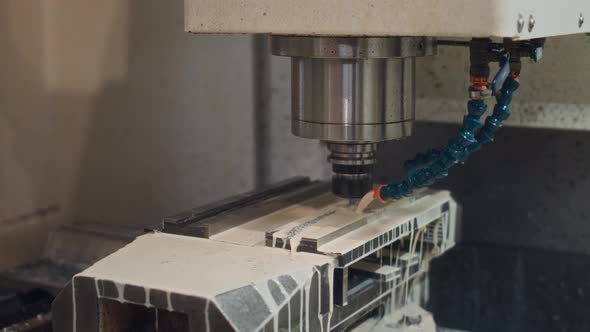 Close Up of Working CNC Milling Machine, Industrial Stock Footage ft ...