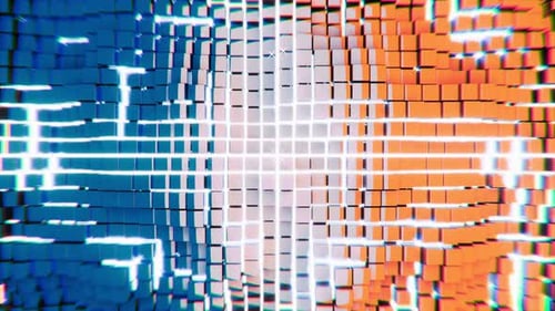 Abstract wave background, seamless animation. Colorful looping animation