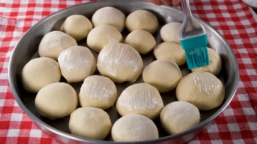 Bread Dough in Tray Timelapse