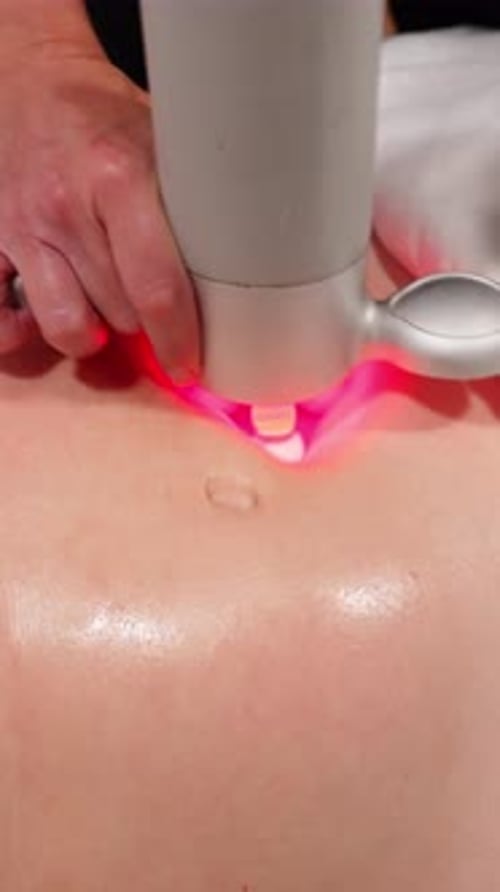 Red Light Therapy on Abdomen Skin Treatment