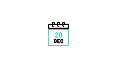 Animated Calendar Icon with Date Change and Sparkle Effect