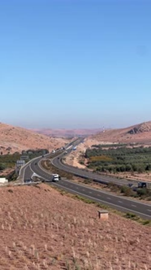 Marrocos Desert Highway Remote Road In Sahara Marrocos