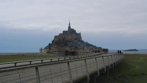 Mont Saint Michel a Rocky Tidal Island in Normandy France