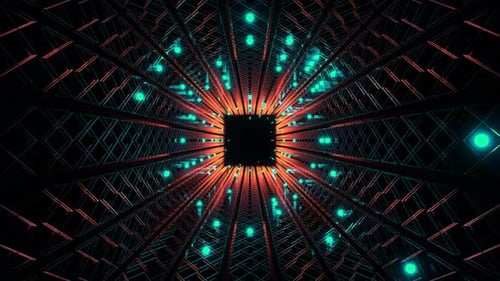 Bright Glow Strobe-Tunnel-Hintergrund Vj Loop