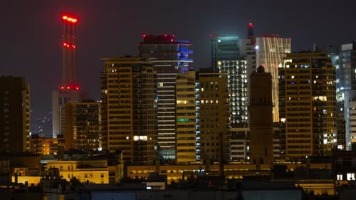 Barcelona City Timelpase Skyline Mediterranean