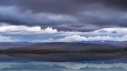 A timelapse video of the dark stormy clouds rushing above the high-altitude plateau