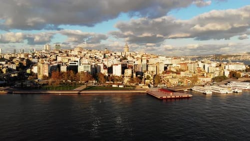 Vue aérienne, paysage urbain et mosquée Süleymaniye, Istanbul, Turquie