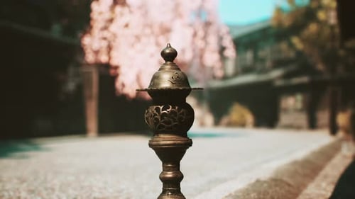 Paysage urbain japonais dans le quartier historique de Tample