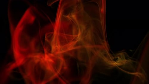Abstract Red Orange Fluid Smoke Background