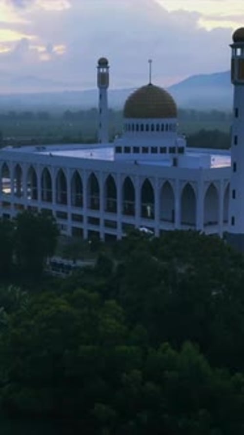 Vertical View Of Mosque in Songkhla, Thailand
