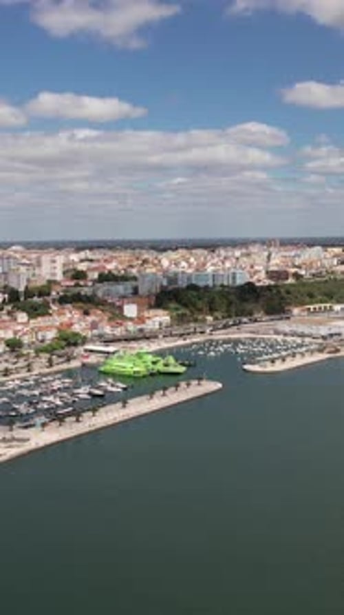 City of Setubal Portugal Vertical Video