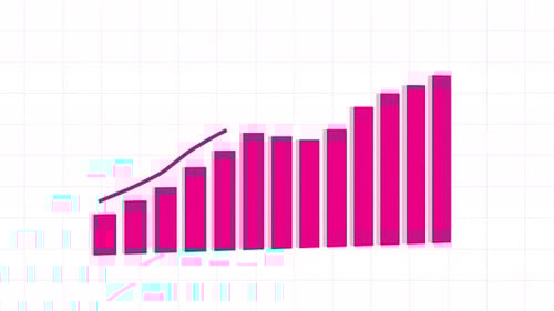 Animated Rising Bar and Line Graph Infographic