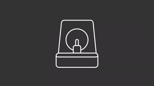 Minimalist Police Siren Alert Icon Animation